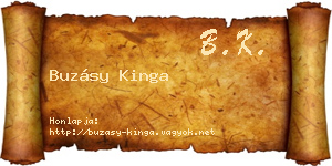 Buzásy Kinga névjegykártya